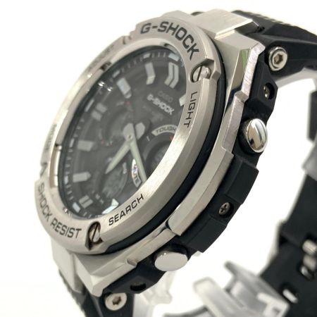  CASIO カシオ G-SHOCK Gショック Gスチール タフ ソーラー電波クォーツ GST-W110-1A シルバー x ブラック