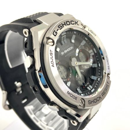  CASIO カシオ G-SHOCK Gショック Gスチール タフ ソーラー電波クォーツ GST-W110-1A シルバー x ブラック