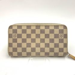 〇〇 LOUIS VUITTON ルイヴィトン ダミエ アズール ジッピー オーガナイザー ラウンドファスナー長財布 N60012 ホワイト Cランク