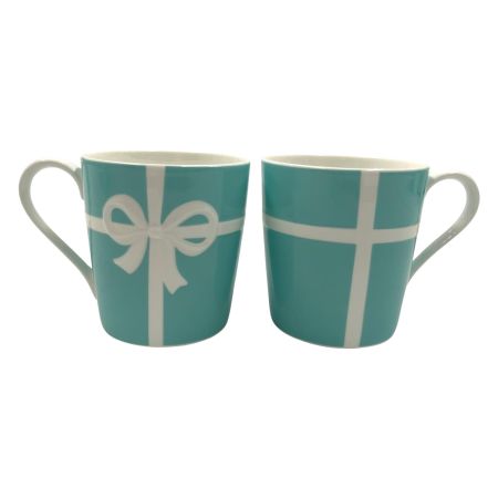  Tiffany & Co. ティファニー ブルーボウマグ ブルー リボン ペア マグカップ  未使用