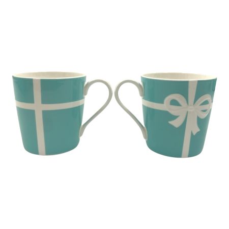  Tiffany & Co. ティファニー ブルーボウマグ ブルー リボン ペア マグカップ  未使用