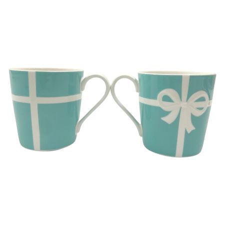  Tiffany & Co. ティファニー ブルーボウマグ ブルー リボン ペア マグカップ  未使用