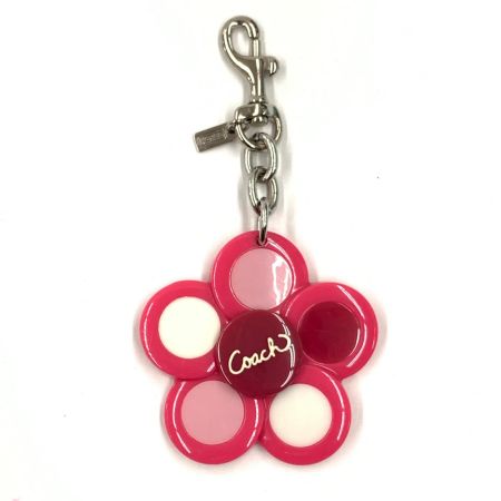 COACH コーチ 花柄 チャーム キーホルダー ストラップ
