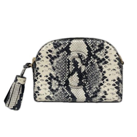 MARC JACOBS マークジェイコブス レディース ショルダーバッグ スナップショット パイソン柄 H155L01SP22 ホワイト×ブラック
