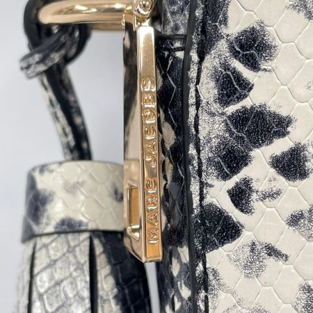 MARC JACOBS マークジェイコブス レディース ショルダーバッグ スナップショット パイソン柄 H155L01SP22 ホワイト×ブラック