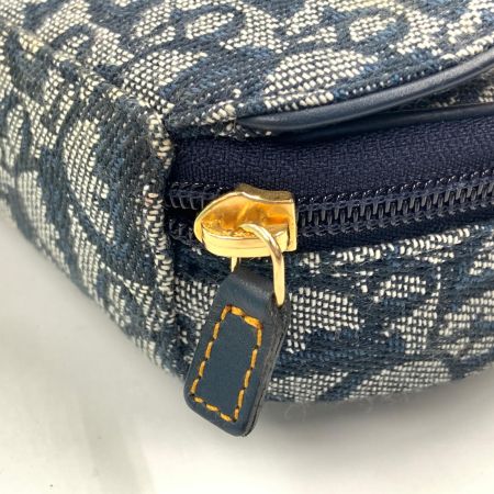  Christian Dior クリスチャンディオール トロッター サドル ポーチ 小物入れ コスメポーチ ネイビー