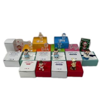 不二家 ペコちゃん ミニフィギュア 置物等 13個セット クリスタル 陶器 グラス 不二家 ペコちゃん ミニフィギュア 置物等 13個セット クリスタル 陶器