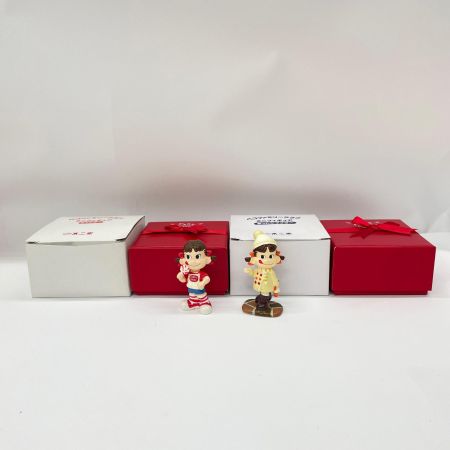   不二家 ペコちゃん ミニフィギュア 置物等 13個セット クリスタル 陶器 グラス