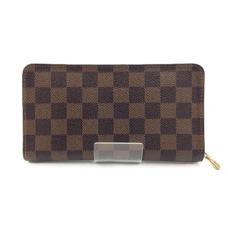  LOUIS VUITTON ルイヴィトン ダミエ ポルトモネ ジップ ラウンドファスナー 長財布 N61728 ブラウン 現状渡し 