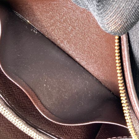  LOUIS VUITTON ルイヴィトン ダミエ ポルトモネ ジップ ラウンドファスナー 長財布 N61728 ブラウン 現状渡し 