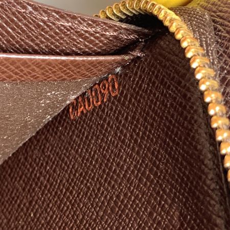  LOUIS VUITTON ルイヴィトン ダミエ ポルトモネ ジップ ラウンドファスナー 長財布 N61728 ブラウン 現状渡し 