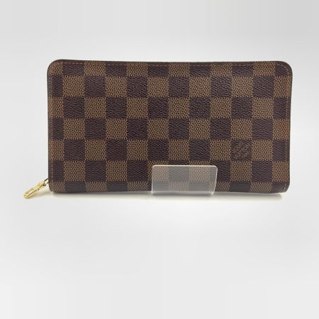  LOUIS VUITTON ルイヴィトン ダミエ ポルトモネ ジップ ラウンドファスナー 長財布 N61728 ブラウン 現状渡し 