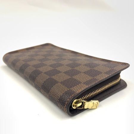  LOUIS VUITTON ルイヴィトン ダミエ ポルトモネ ジップ ラウンドファスナー 長財布 N61728 ブラウン 現状渡し 