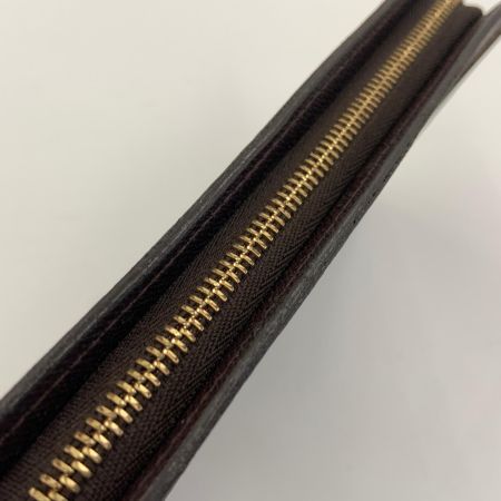  LOUIS VUITTON ルイヴィトン ダミエ ポルトモネ ジップ ラウンドファスナー 長財布 N61728 ブラウン 現状渡し 