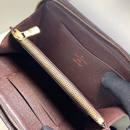  LOUIS VUITTON ルイヴィトン ダミエ ポルトモネ ジップ ラウンドファスナー 長財布 N61728 ブラウン 現状渡し 