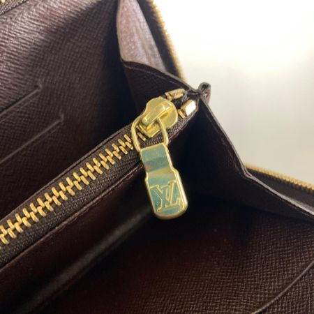  LOUIS VUITTON ルイヴィトン ダミエ ポルトモネ ジップ ラウンドファスナー 長財布 N61728 ブラウン 現状渡し 