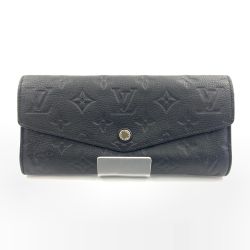 〇〇 LOUIS VUITTON ルイヴィトン モノグラム アンプラント ポルトフォイユ キュリユーズ 二つ折り 長財布 M60287 ブラック 小銭入れ欠品 現状渡し Cランク