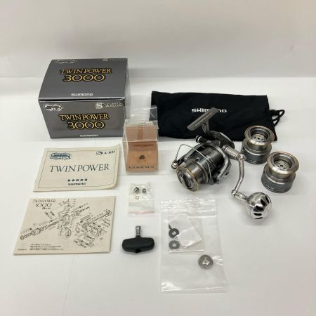  SHIMANO シマノ TWIN POWER 08ツインパワー3000 替えスプール2個付  02237 スピニングリール