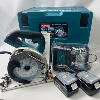 MAKITA マキタ 刃径165mm/切込66mm 6Ahバッテリ2個 充電器 ケース付 HS631DGXS グリーン 未使用品 MAKITA マキタ 刃径165mm/切込66mm 6Ahバッテリ2個 充電器 ケース付