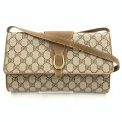  GUCCI グッチ オールドグッチ GG GG柄 ショルダーバッグ ベージュ x ブラウン 現状渡し ジャンク品 Dランク