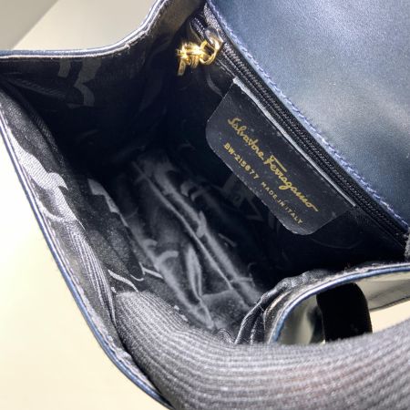  Ferragamo フェラガモ ヴァラ リボン 2way ハンドバッグ  BW-215677 ブラック ショルダーストラップ欠品