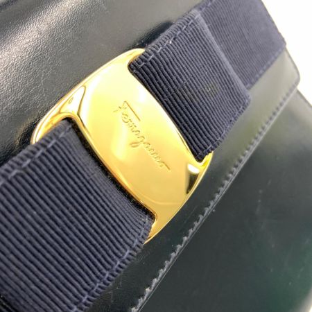  Ferragamo フェラガモ ヴァラ リボン 2way ハンドバッグ  BW-215677 ブラック ショルダーストラップ欠品