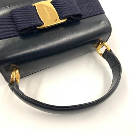  Ferragamo フェラガモ ヴァラ リボン 2way ハンドバッグ  BW-215677 ブラック ショルダーストラップ欠品