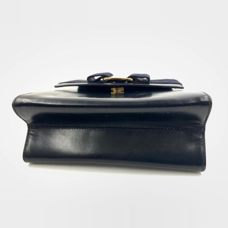  Ferragamo フェラガモ ヴァラ リボン 2way ハンドバッグ  BW-215677 ブラック ショルダーストラップ欠品