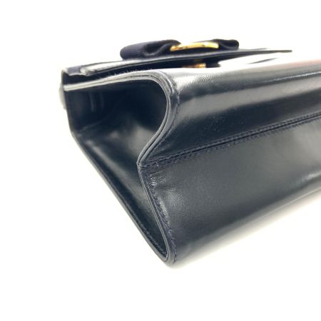 Ferragamo フェラガモ ヴァラ リボン 2way ハンドバッグ  BW-215677 ブラック ショルダーストラップ欠品