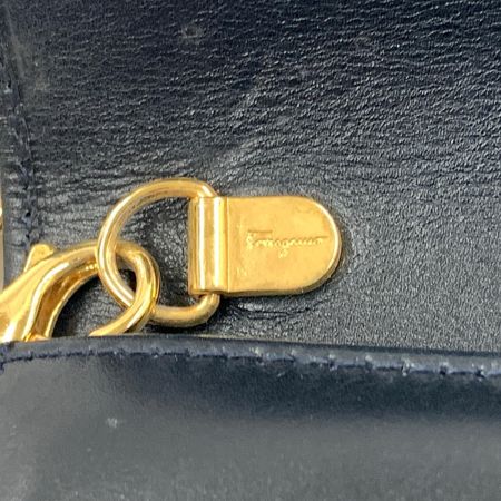  Ferragamo フェラガモ ガンチーニ チェーン ショルダーバッグ AQ214732 ブラック 現状渡し ジャンク品