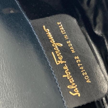  Ferragamo フェラガモ ガンチーニ チェーン ショルダーバッグ AQ214732 ブラック 現状渡し ジャンク品