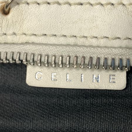  CELINE セリーヌ フラワー ミニポーチ ポシェット ホワイト x ブラック 現状渡し