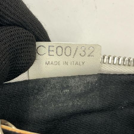  CELINE セリーヌ フラワー ミニポーチ ポシェット ホワイト x ブラック 現状渡し