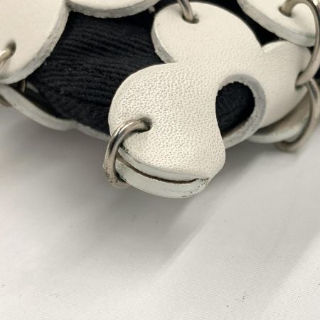  CELINE セリーヌ フラワー ミニポーチ ポシェット ホワイト x ブラック 現状渡し