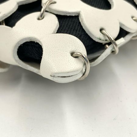  CELINE セリーヌ フラワー ミニポーチ ポシェット ホワイト x ブラック 現状渡し