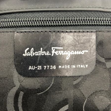 Salvatore Ferragamo サルヴァトーレフェラガモ ナイロン ガンチーニ トートバッグ AU-21 7736 ブラック