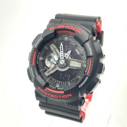 〇〇 CASIO カシオ Gショック ブラック＆レッドシリーズ 海外モデル クォーツ 腕時計 GA-110HR-1ADR Aランク
