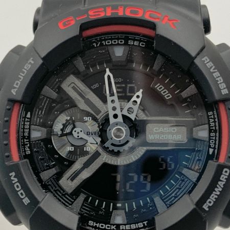  CASIO カシオ Gショック ブラック＆レッドシリーズ 海外モデル クォーツ 腕時計 GA-110HR-1ADR