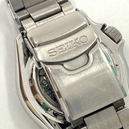  SEIKO セイコー 5スポーツ 裏スケルトン 自動巻き 腕時計 4R36-07GD シルバー x ブルー