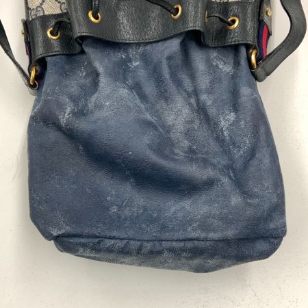  GUCCI グッチ GG GGスプリーム シェリーライン オールドグッチ ショルダーバッグ 41.02.034 ネイビー 現状渡し ジャンク品