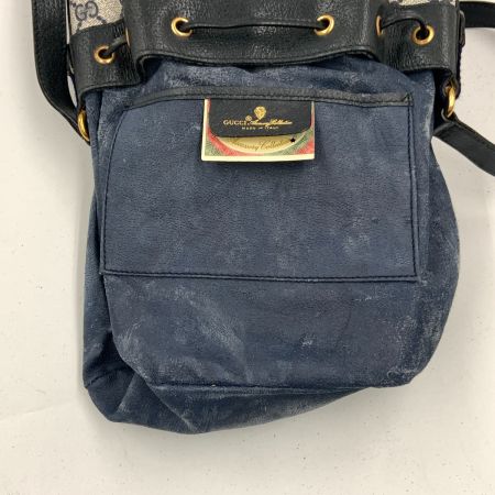  GUCCI グッチ GG GGスプリーム シェリーライン オールドグッチ ショルダーバッグ 41.02.034 ネイビー 現状渡し ジャンク品