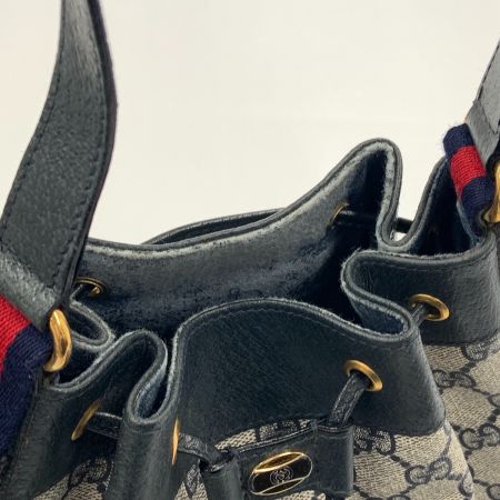  GUCCI グッチ GG GGスプリーム シェリーライン オールドグッチ ショルダーバッグ 41.02.034 ネイビー 現状渡し ジャンク品