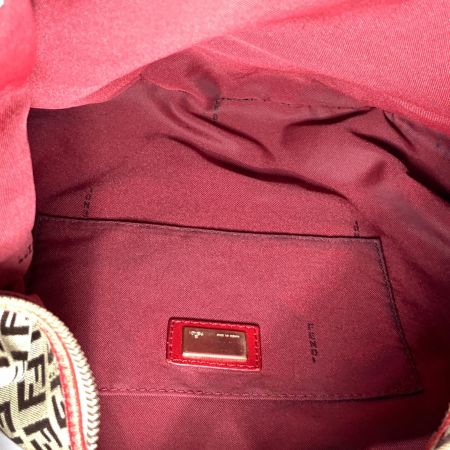  FENDI フェンディ ズッキーノ ワンショルダーバッグ バッグ  2370-BBR465-LXT-049 レッド x ベージュ 現状渡し
