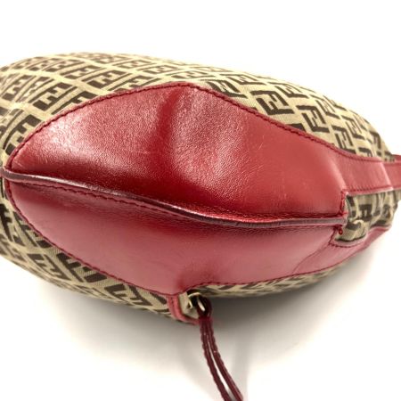 FENDI フェンディ ズッキーノ ワンショルダーバッグ バッグ  2370-BBR465-LXT-049 レッド x ベージュ 現状渡し