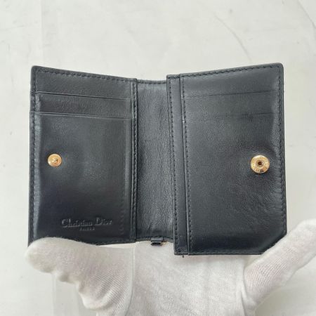  Christian Dior クリスチャンディオール レディース カードケース パテント カナージュ 25MA0178 ブラック