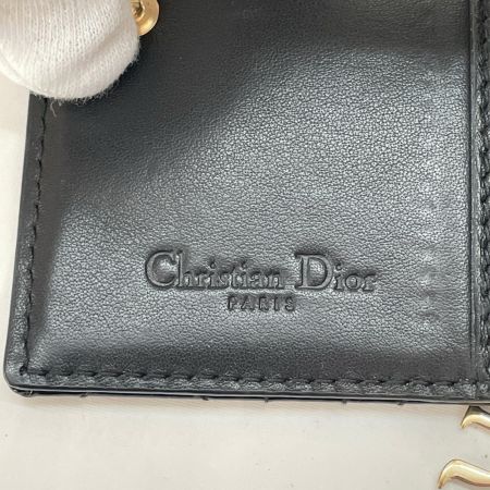  Christian Dior クリスチャンディオール レディース カードケース パテント カナージュ 25MA0178 ブラック