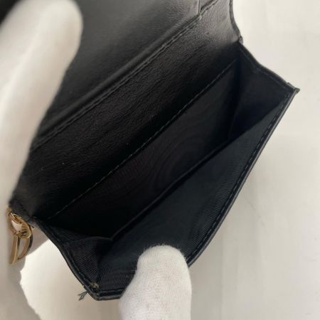  Christian Dior クリスチャンディオール レディース カードケース パテント カナージュ 25MA0178 ブラック