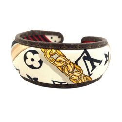 〇〇 LOUIS VUITTON ルイヴィトン ヘッドバンド マインドフル カチューシャ  M77394 ホワイト x ブラウン Bランク