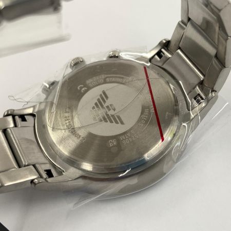  EMPORIO ARMANI エンポリオアルマーニ クロノグラフ クォーツ 腕時計  AR2448 シルバー x ネイビー 未使用