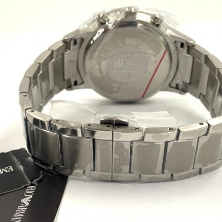  EMPORIO ARMANI エンポリオアルマーニ クロノグラフ クォーツ 腕時計  AR2448 シルバー x ネイビー 未使用